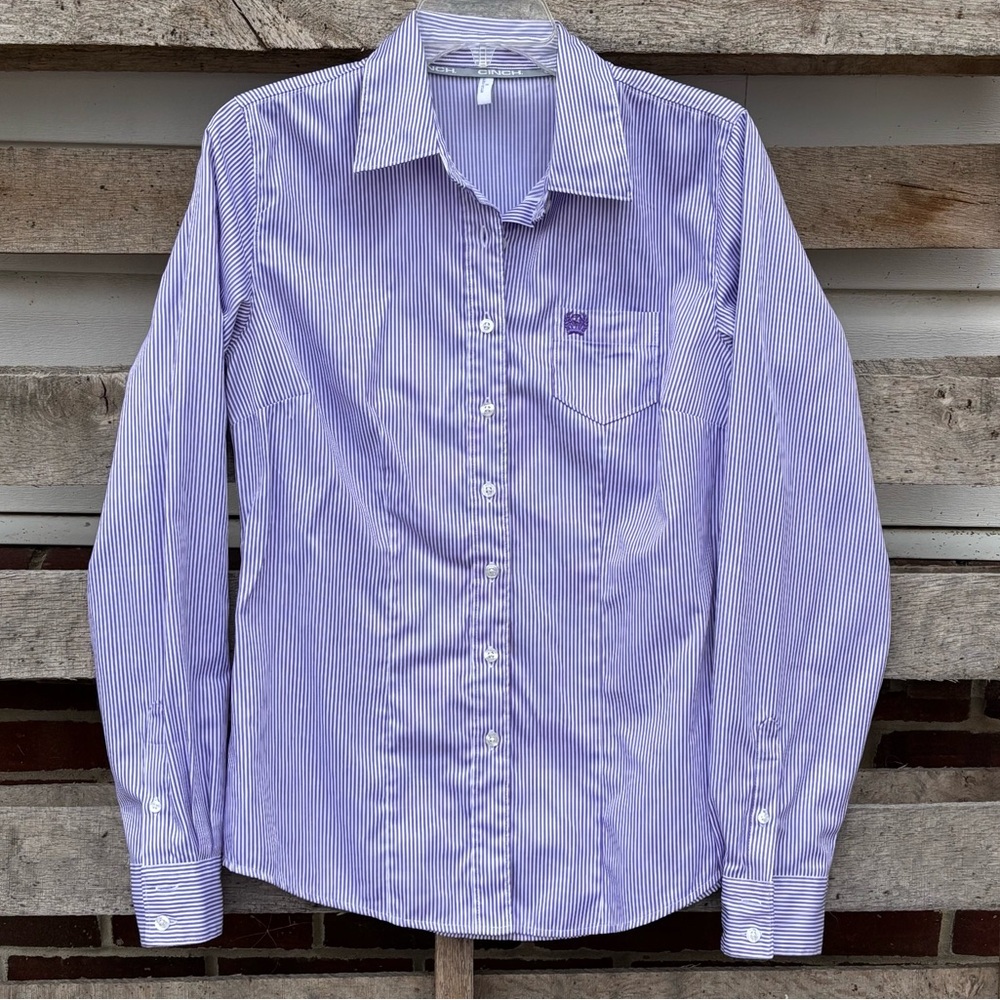 CINCH Purple Striped Shirt western ladies medium worn once